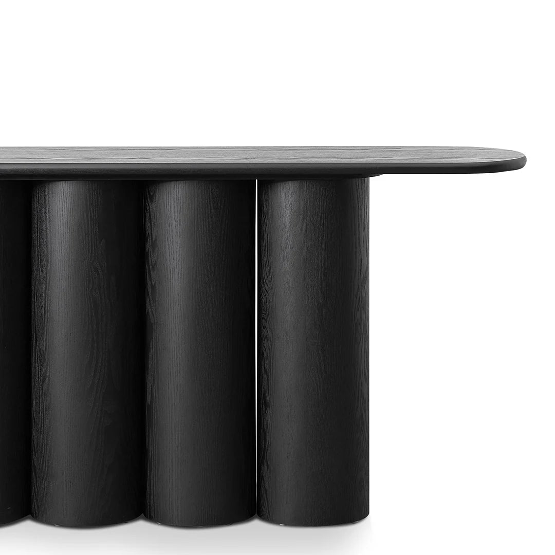 modern black console table