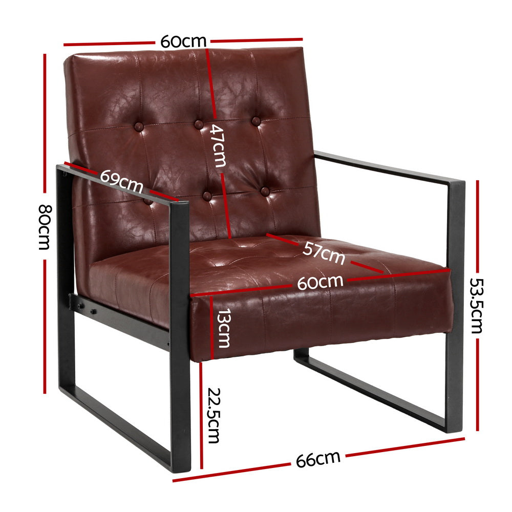 The Mercer Accent Armchair - Brown