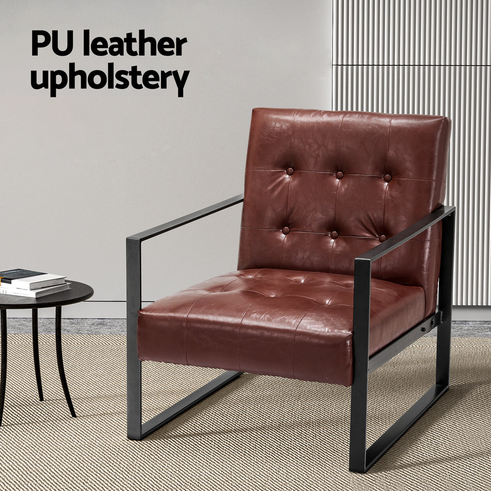 The Mercer Accent Armchair - Brown