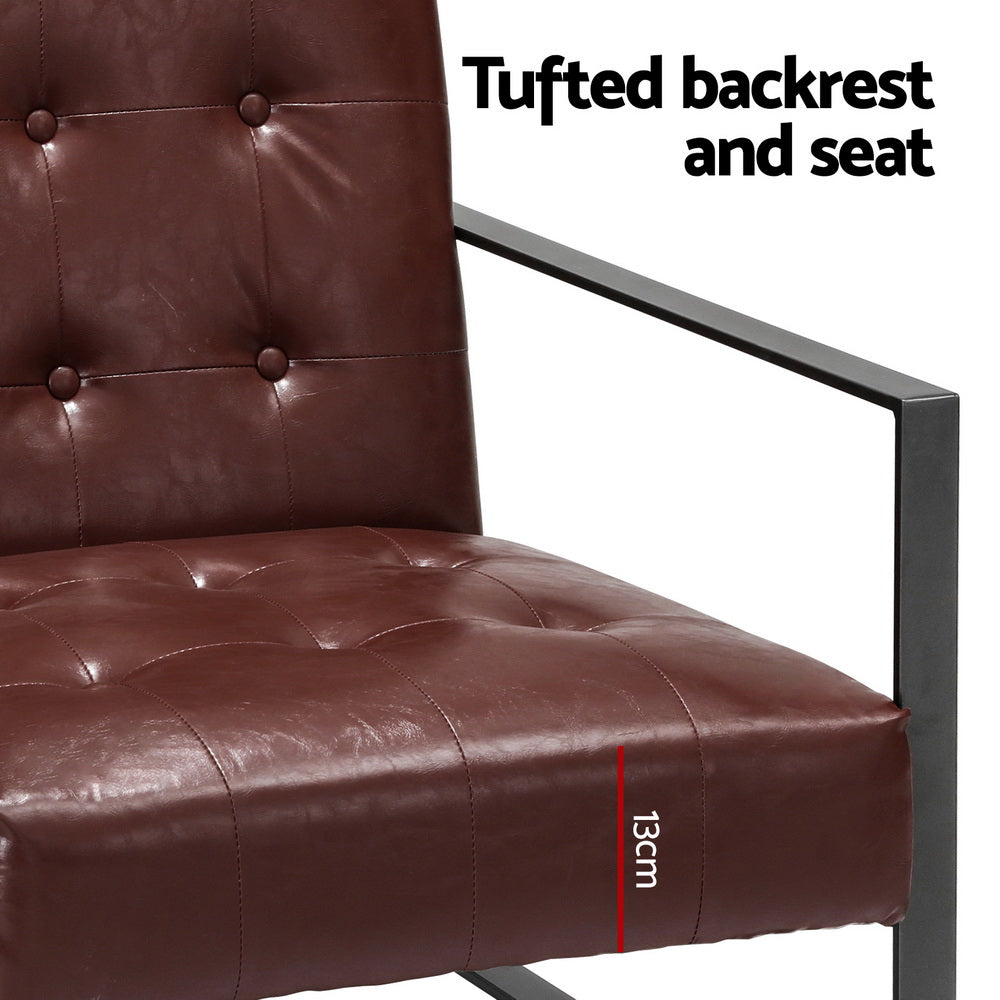 The Mercer Accent Armchair - Brown