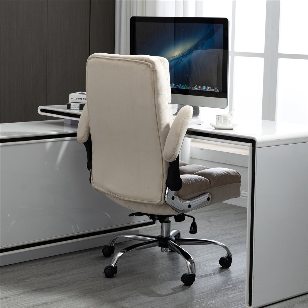 Marjorie Velvet Ergonomic Swivel Adjustable Office Chair