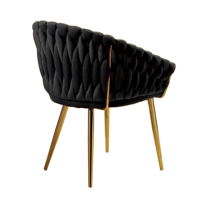 Velvet Dining Chairs with Gold Legs