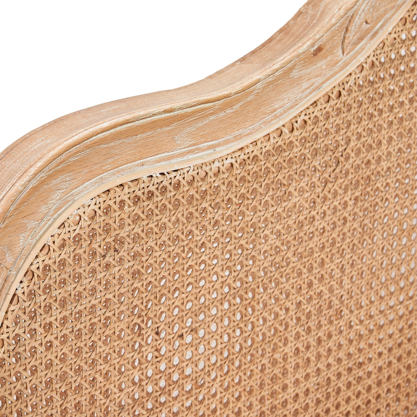 Ubud King Size Bed Frame - Solid Oak Natural Rattan