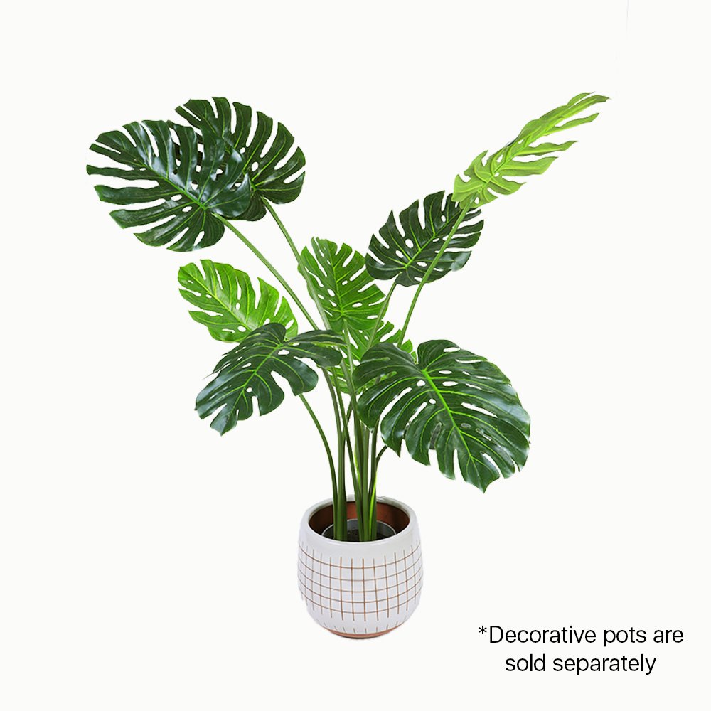 Faux Artificial Home Decor Potted Monstera Plant 120cm