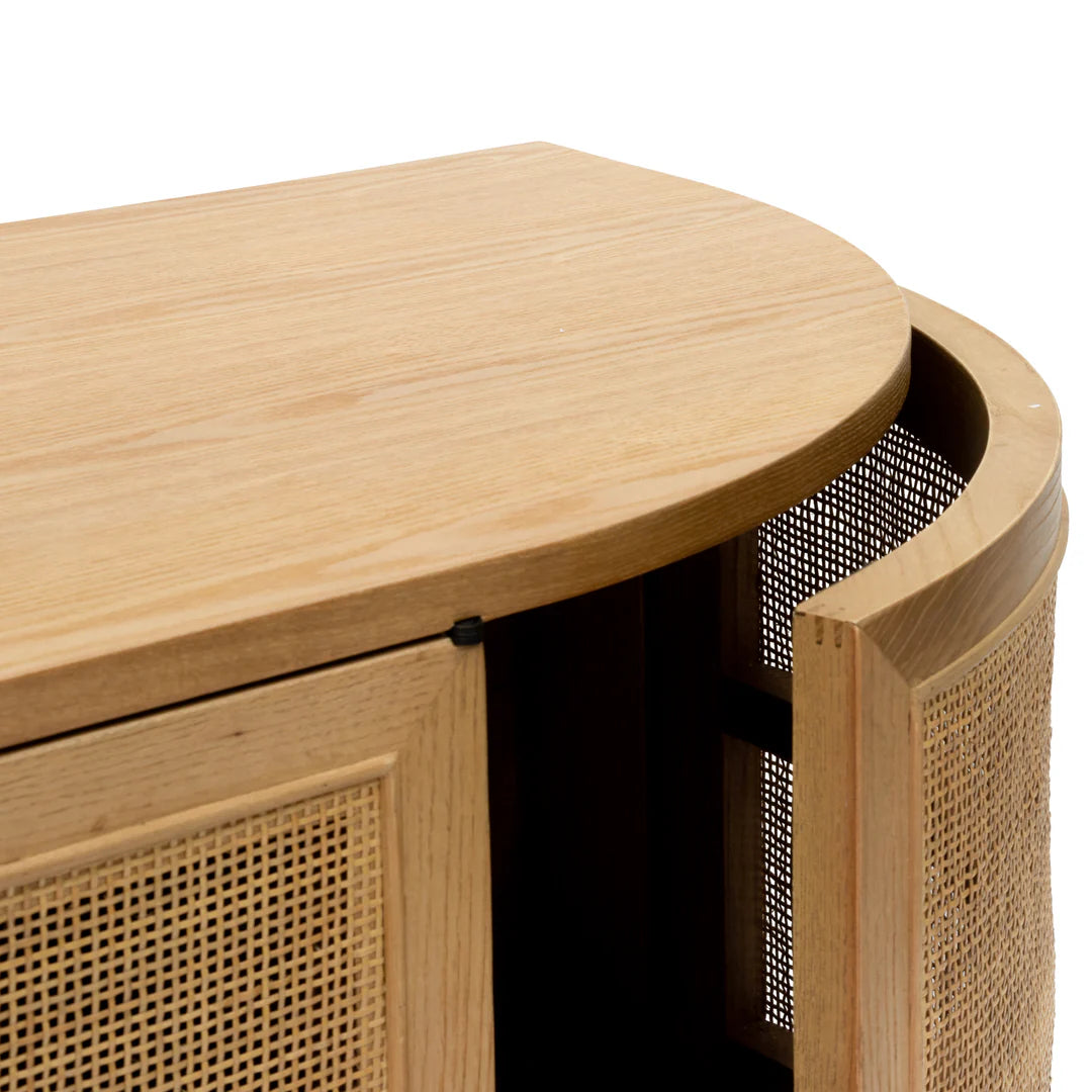 Willow Breeze 2.2m Rattan Doors TV Entertainment Unit - Natural