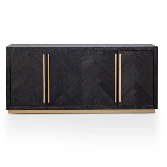 Wilma Wide Sideboard - Black and Brass