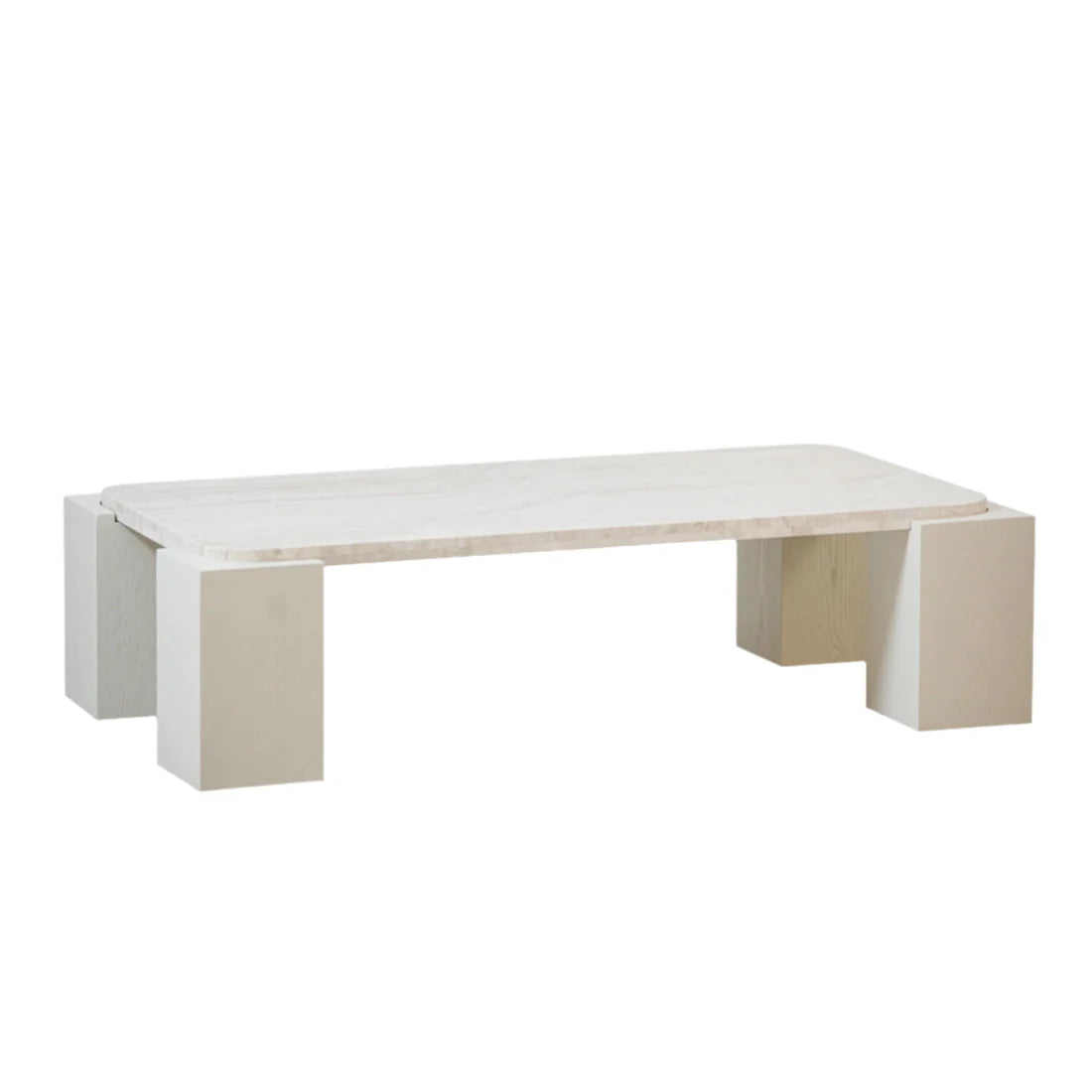 Zenlo 1.26cm Travertine Coffee Table - Warm White
