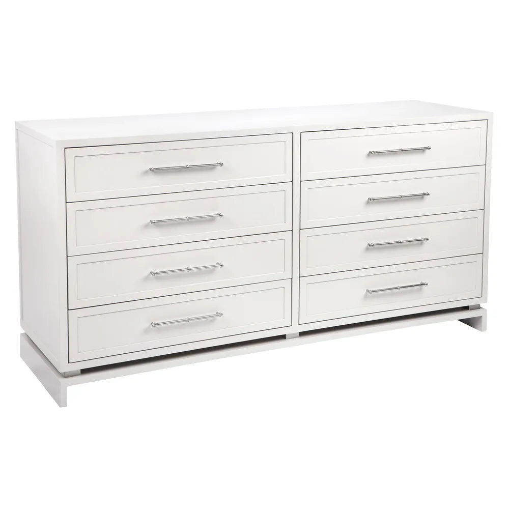 Pearl 8 Drawer Chest - White