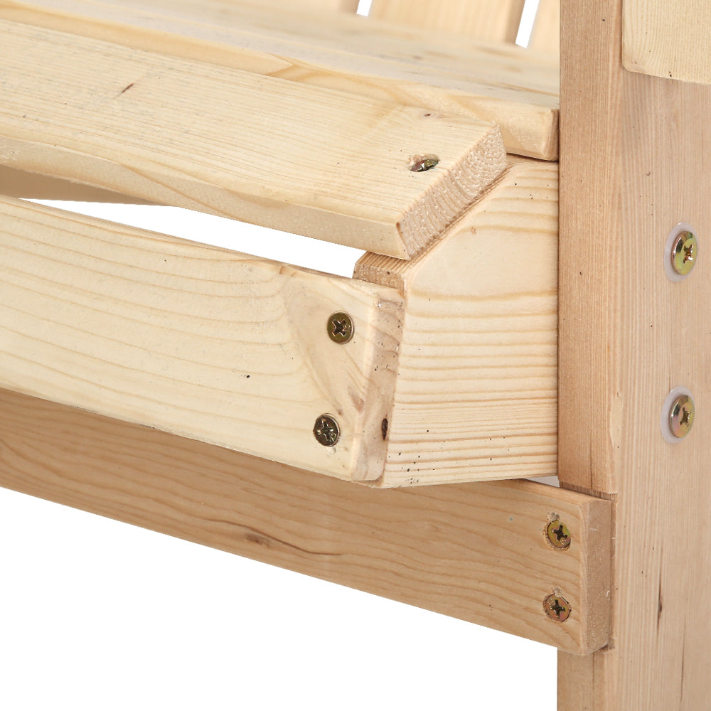 Outdoor Adirondack Lounge Beach Chair - Light Wood Tone
