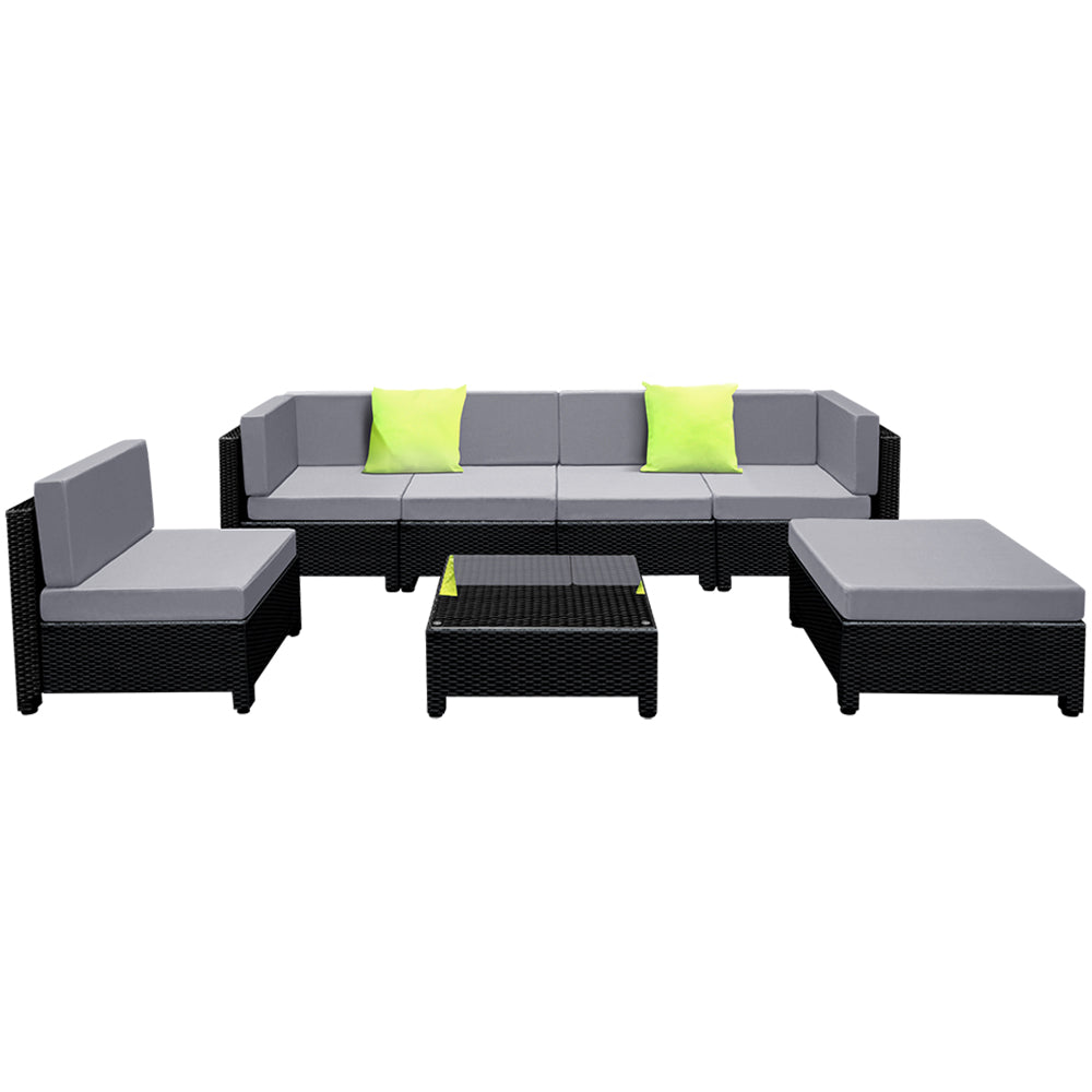 Solaris 7PC Outdoor Lounge Set - Grey