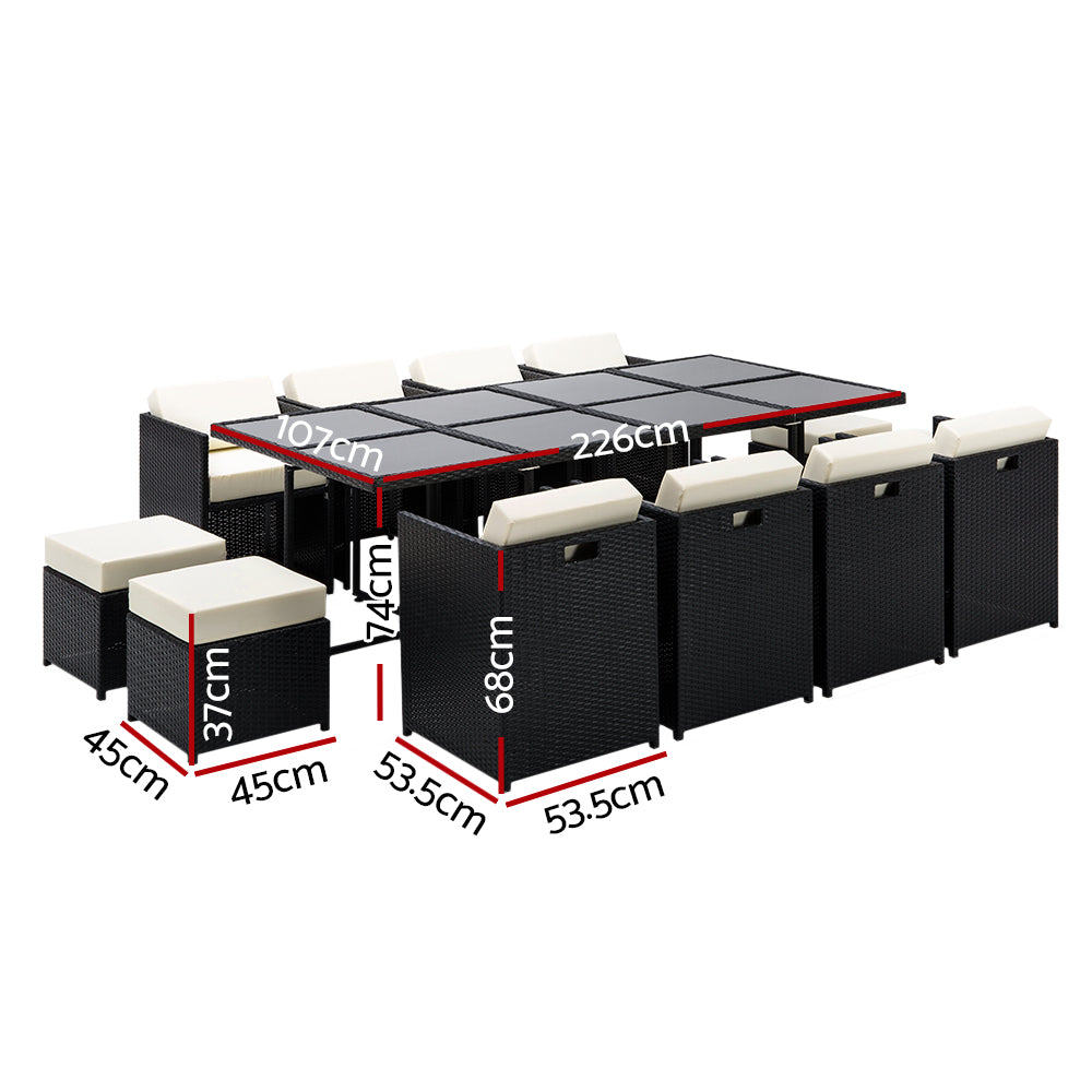 13 PC Outdoor Dining Table Set