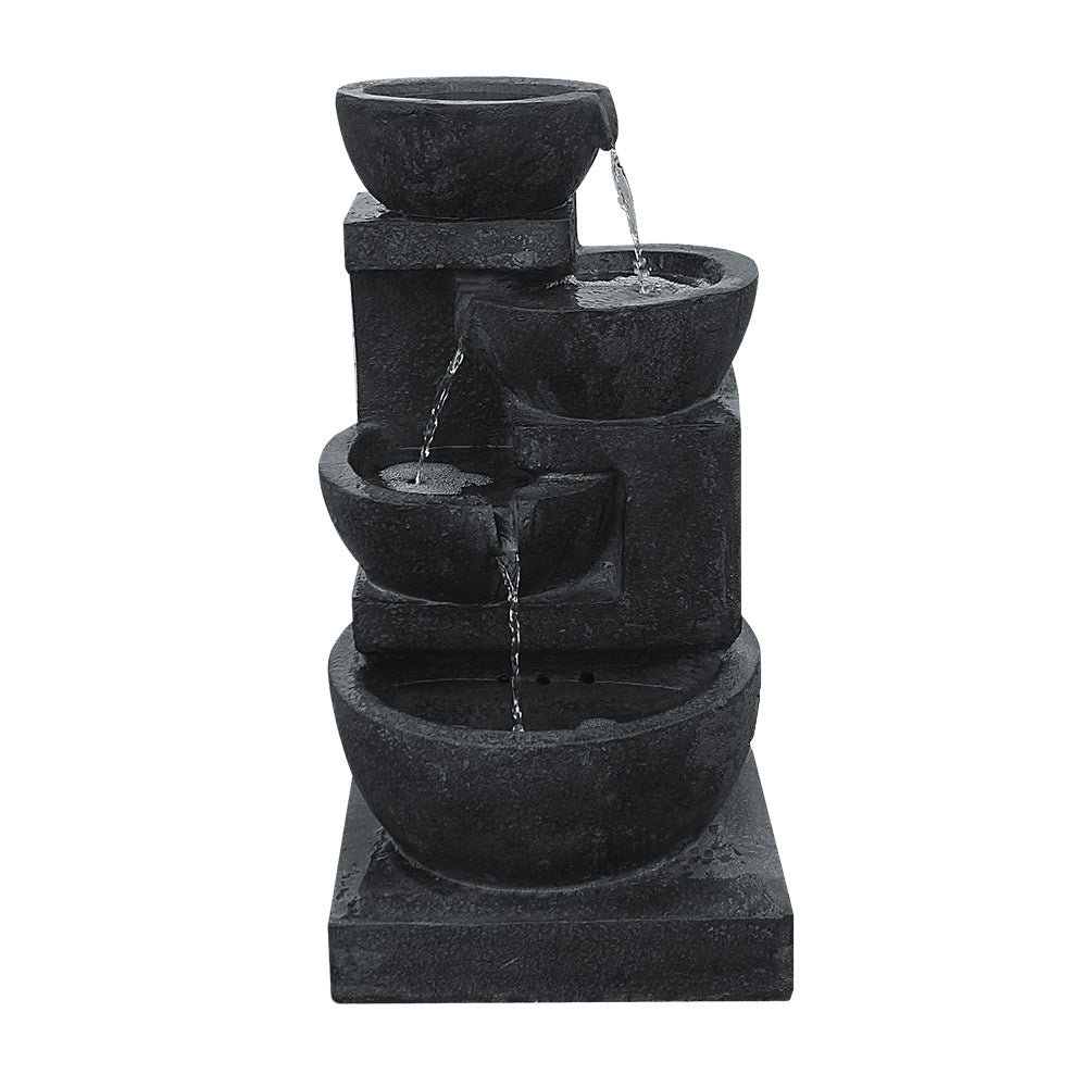 3 Tier Solar Powered Bird Bath with LED Lights