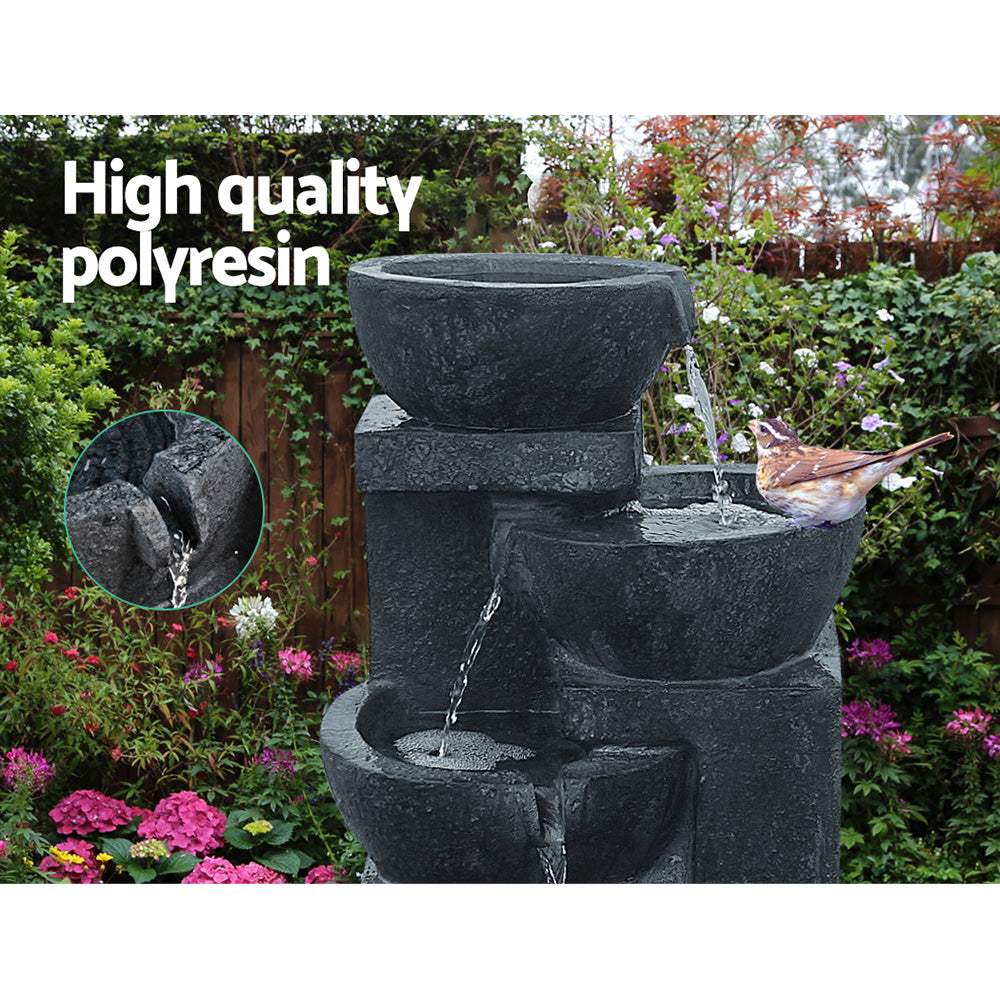 4 Tier Solar Powered Bird Bath