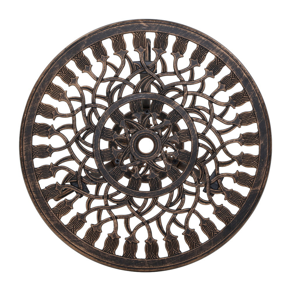 Sorley 3PC Outdoor Bistro Table Chair Setting - Bronze