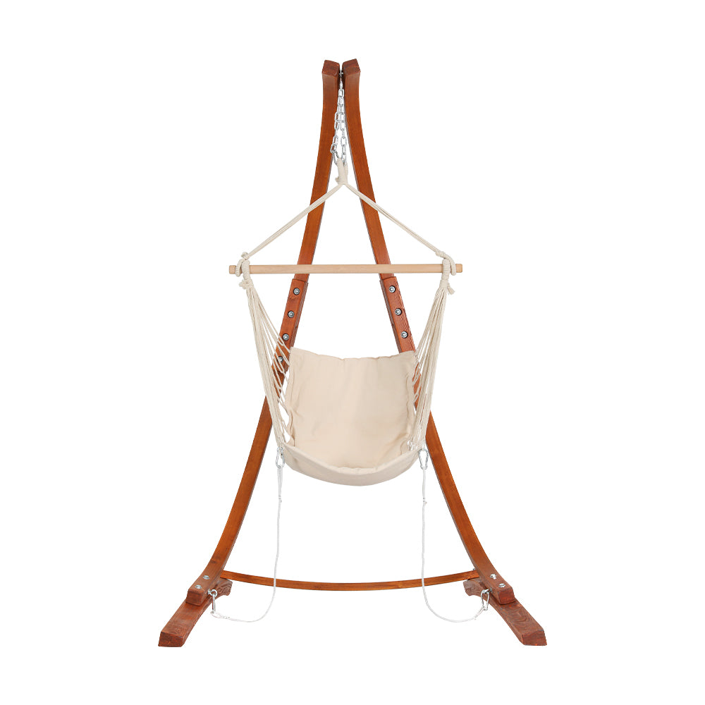Wooden Hammock Chair with Timber Stand