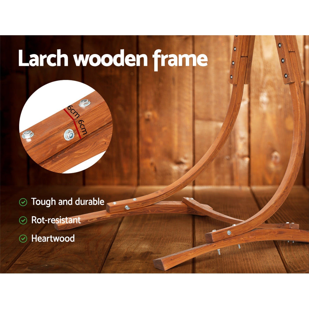 Wooden Hammock Chair with Timber Stand
