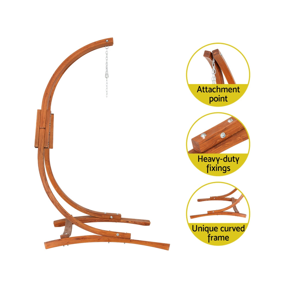 Wooden Hammock Chair with Timber Stand