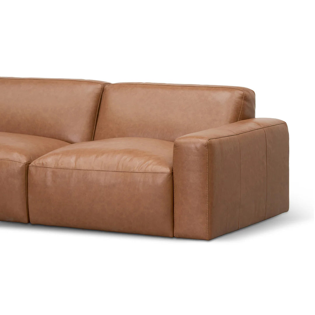 Carmelita 4 Seater Sofa - Caramel Brown