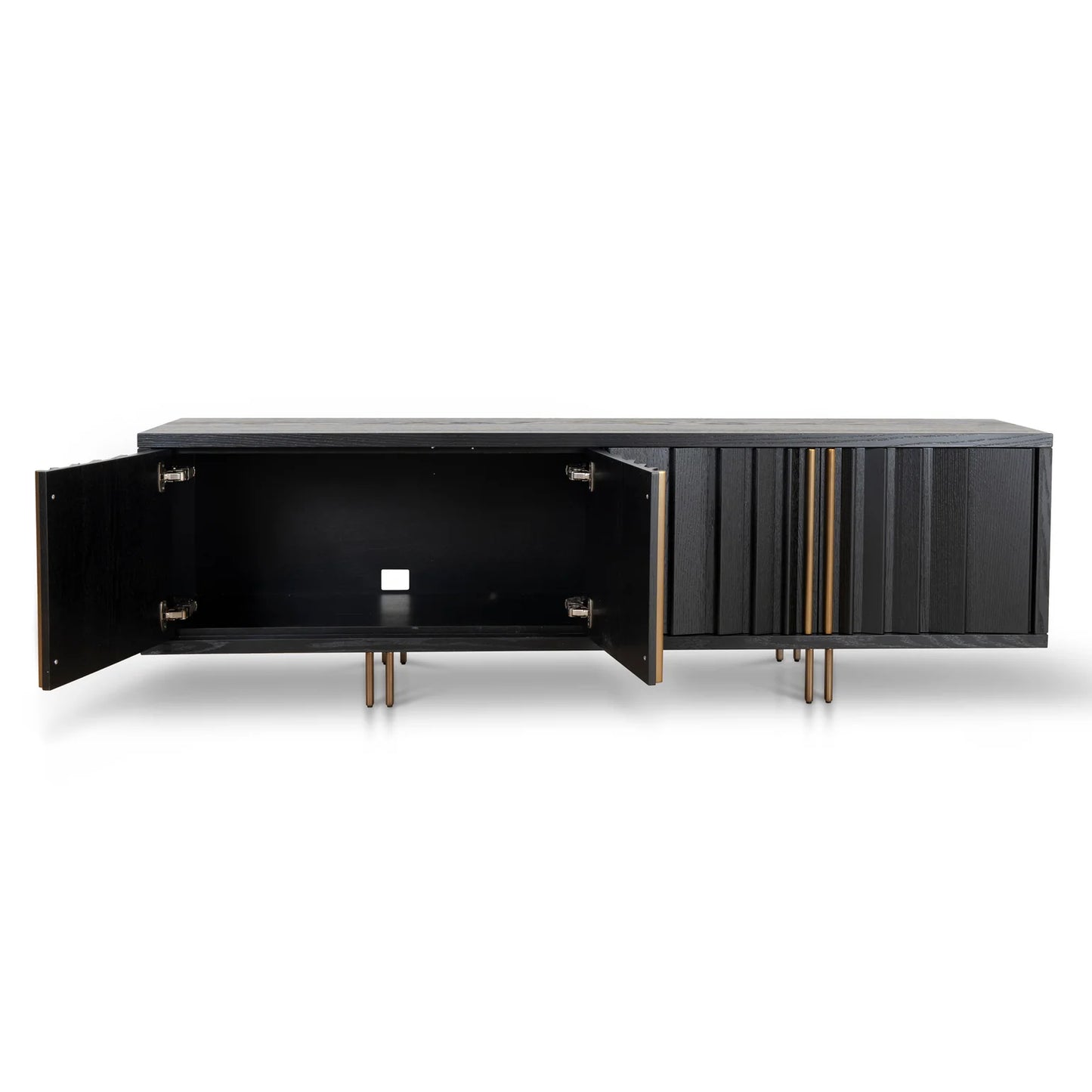 Stylish black entertainment unit