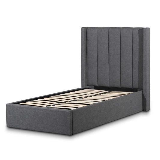 Aragon Single Bed Frame - Charcoal