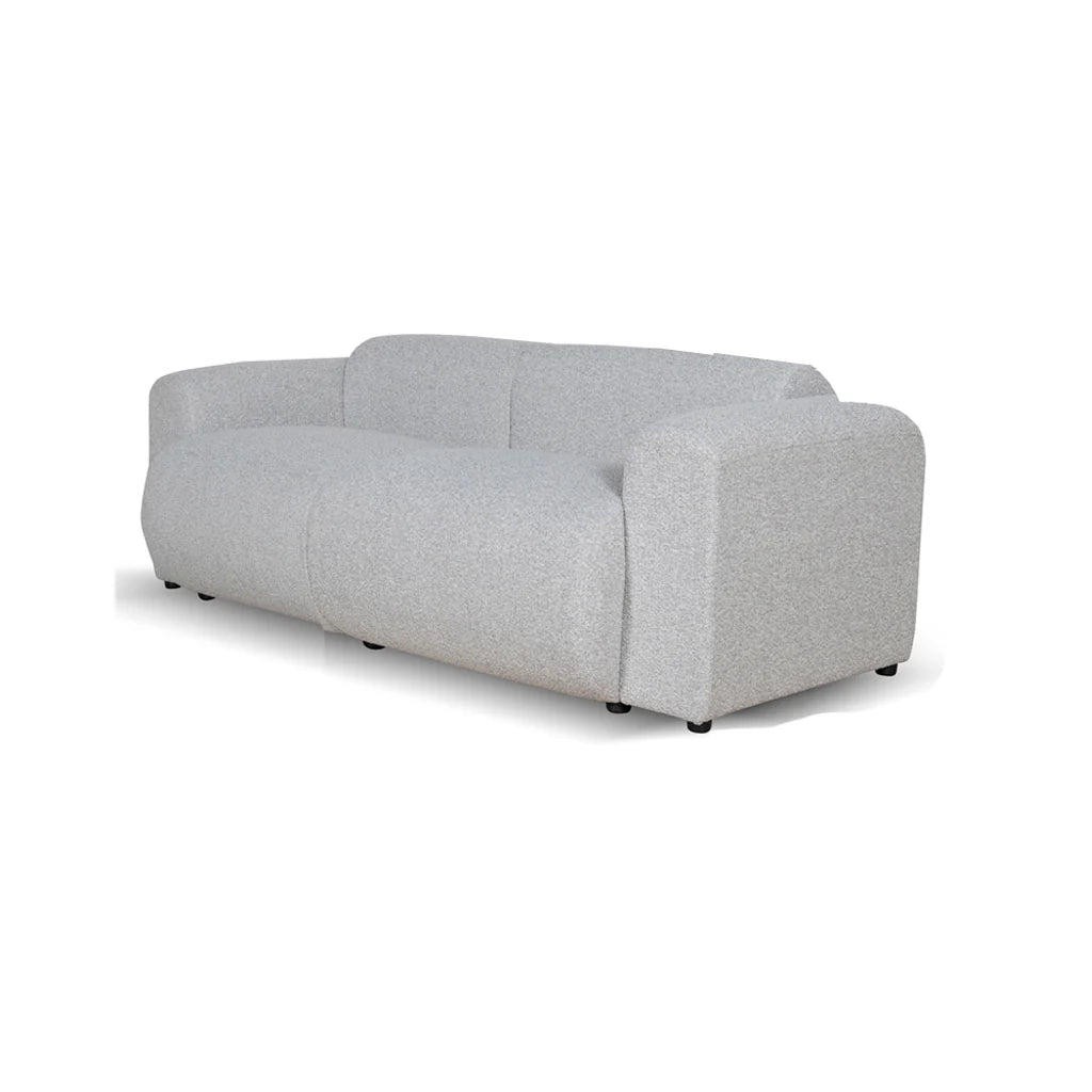 Alvin 3 Seater Sofa - Silver Grey Boucle