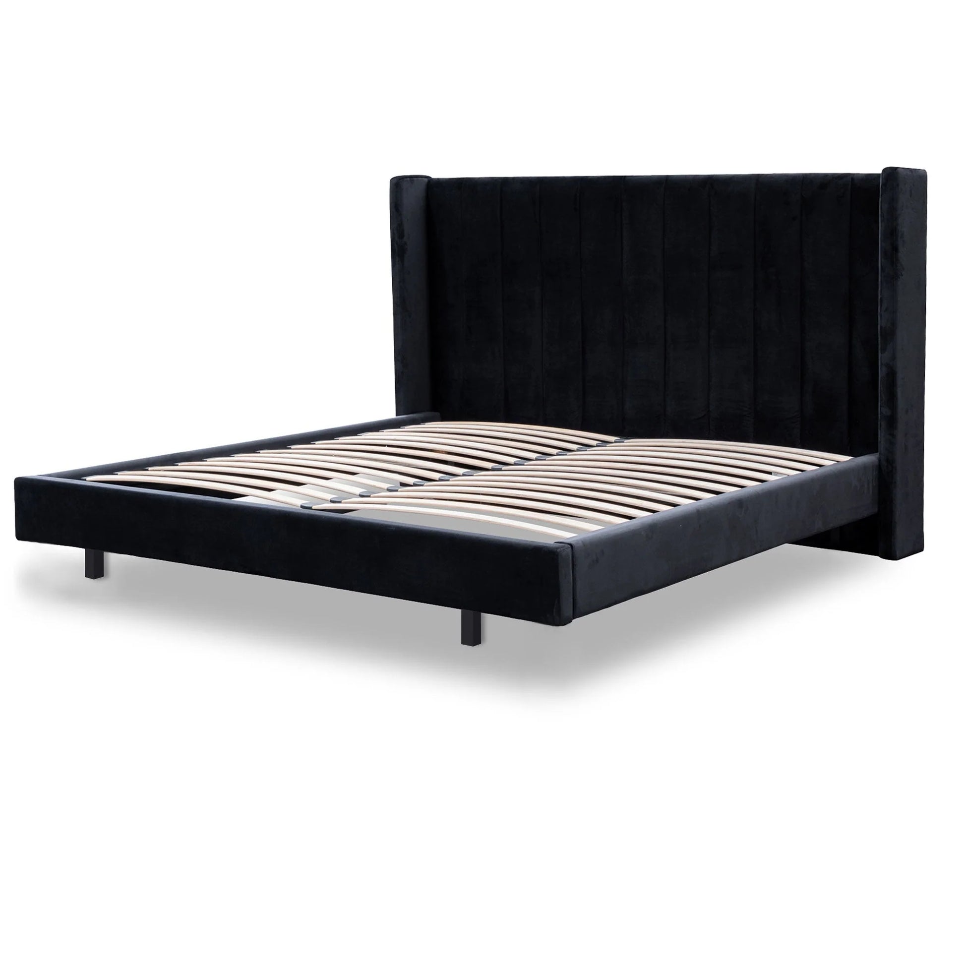 Rigel King Bed Frame - Black Velvet