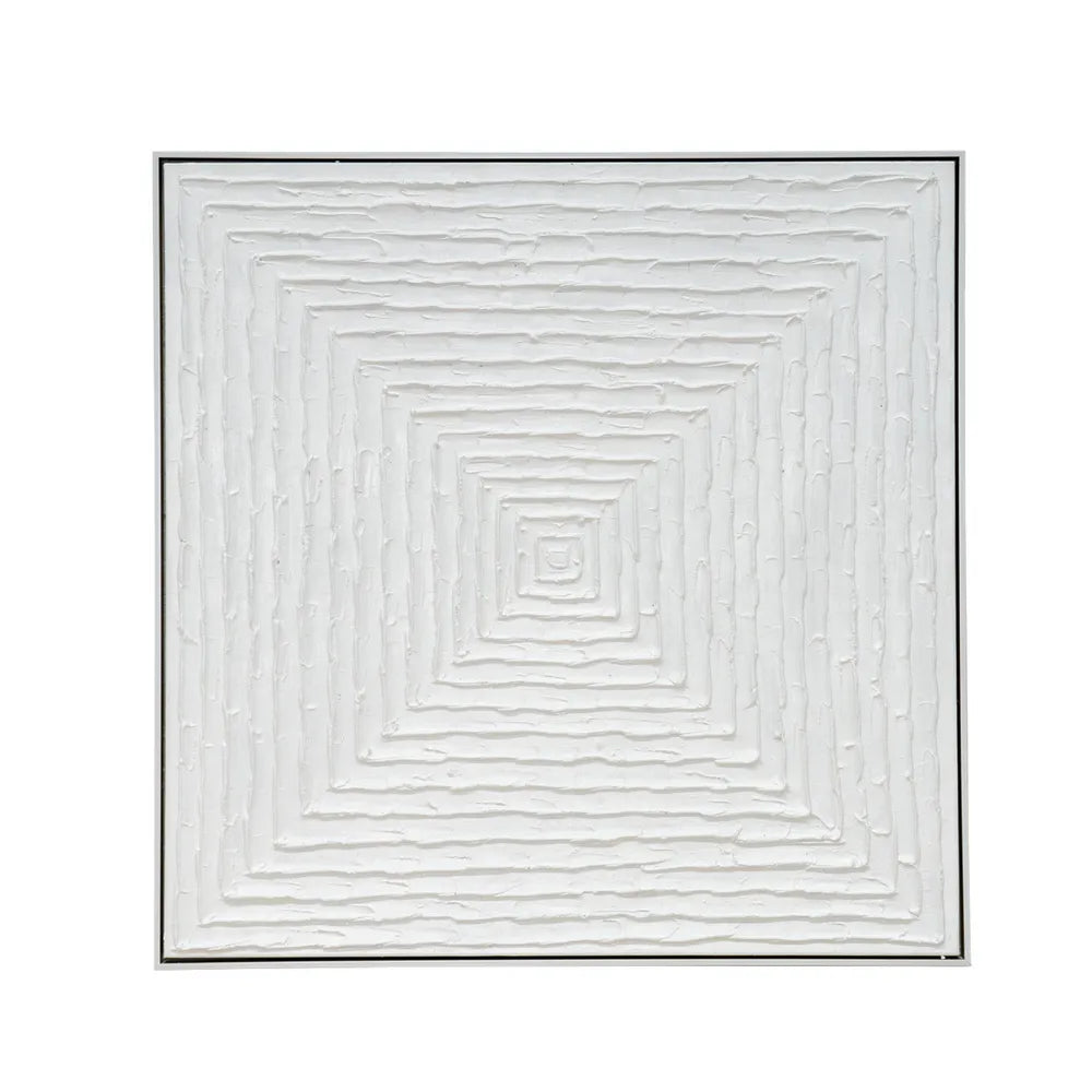 White Vortex Oil On Canvas Painting - Medium