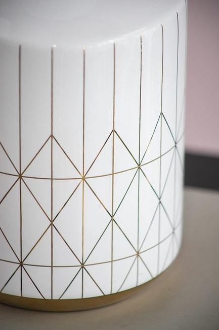 Geo Vase Tall Ceramic Indoor or Outdoor