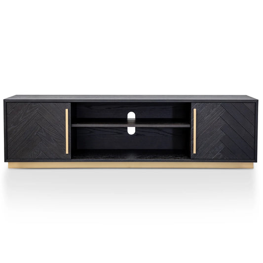 Reno Black and Brass Entertainment TV Unit