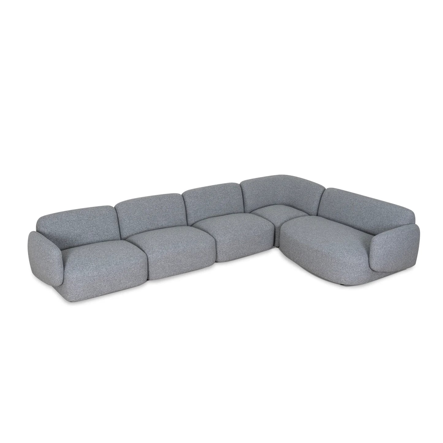 Nimbus Right Chaise Modular Sofa - Glacier Grey