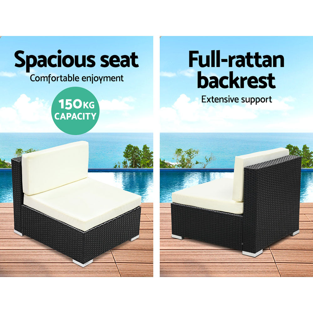 2PC Outdoor Rattan Wicker Sofa Set