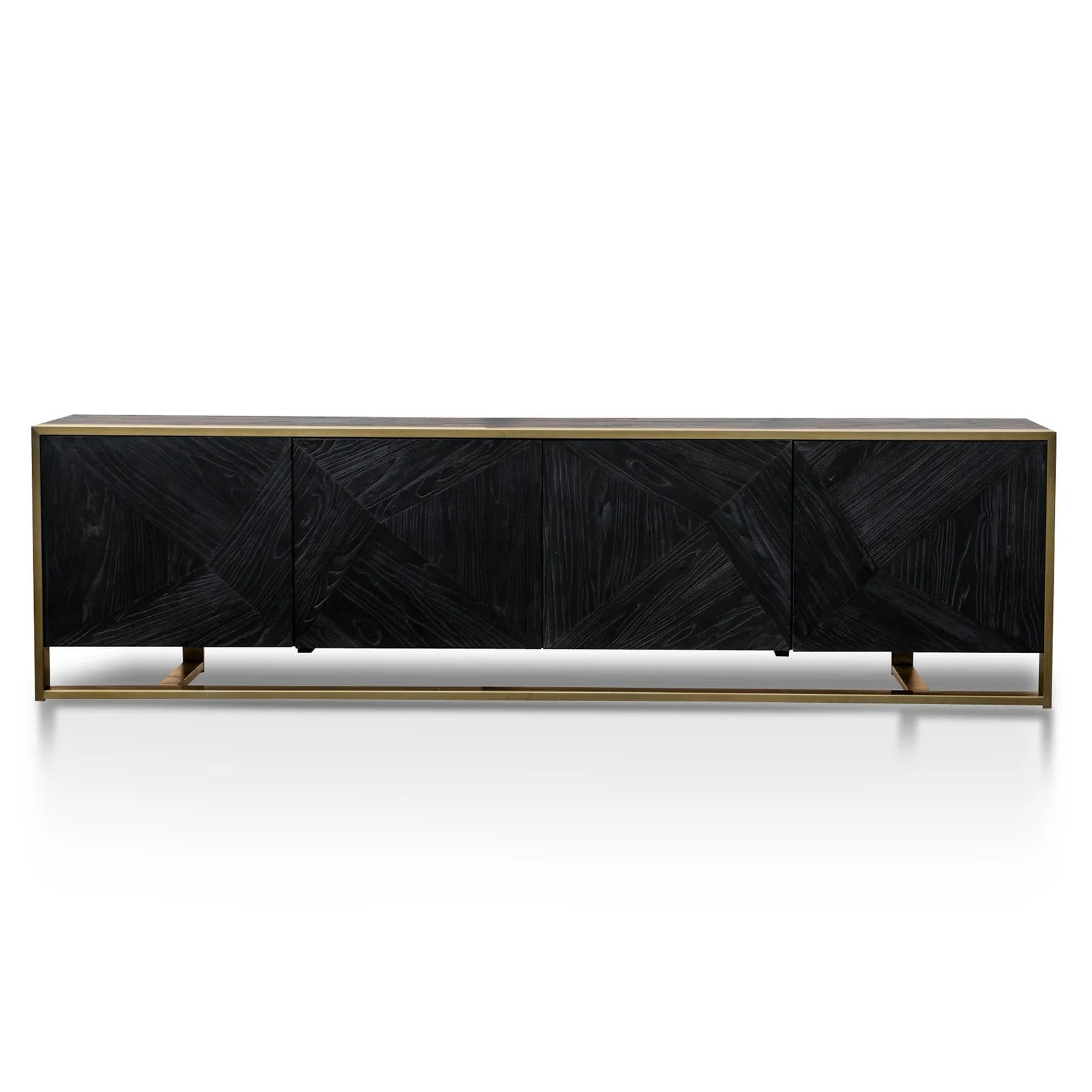 Black Golden 2.2m Entertainment TV Unit 