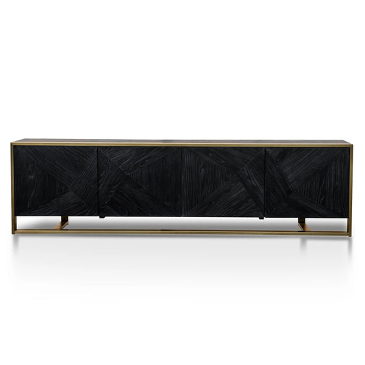 Black Golden 2.2m Entertainment TV Unit 