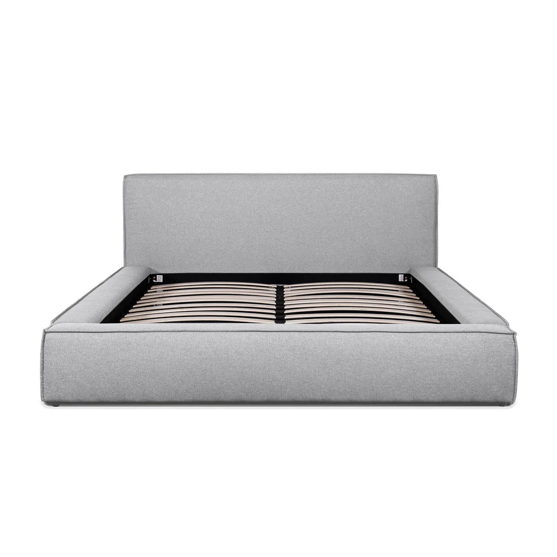 Aria King Bed Frame - Pearl Grey Fabric