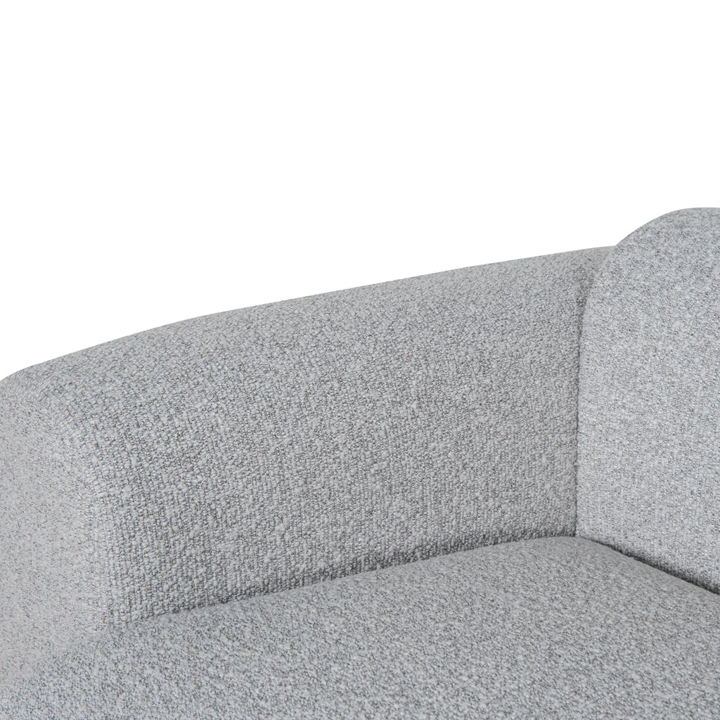 Alvin 3 Seater Sofa - Silver Grey Boucle