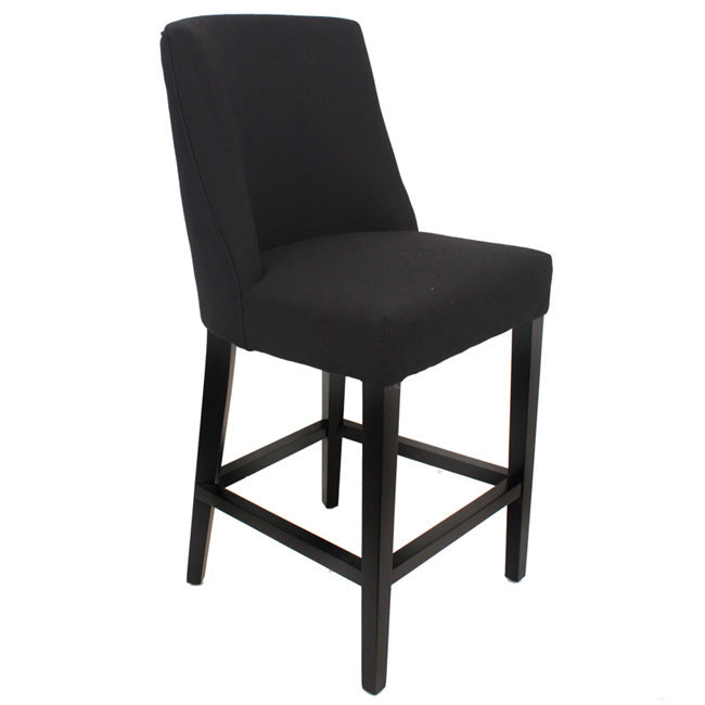 Ophelia Barstool Black with chrome ring