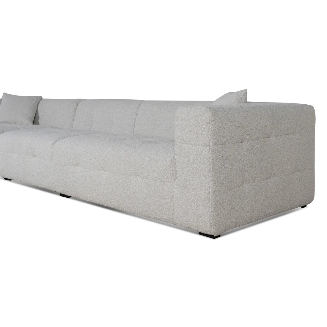 Clara 4 Seater Left Chaise Sofa - Pearl Boucle