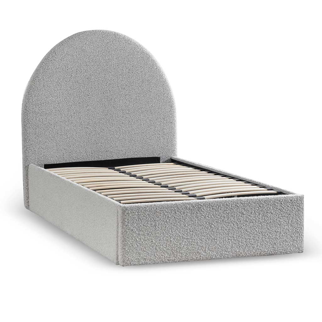 Pepper Haven Boucle Single Bed Frame with Storage