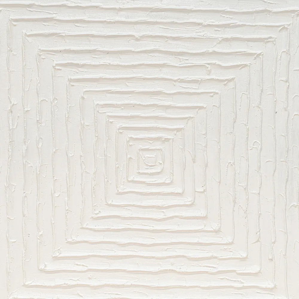 White Vortex Oil On Canvas Painting - Medium