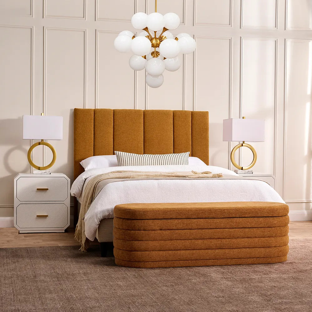 Demi Storage Bench Ottoman - Mustard