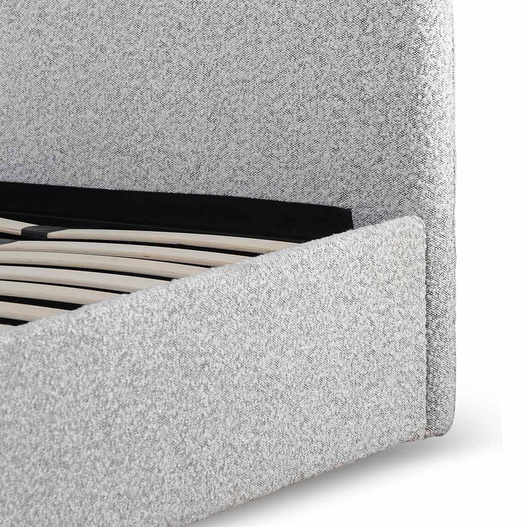 Pepper Haven Boucle Single Bed Frame with Storage