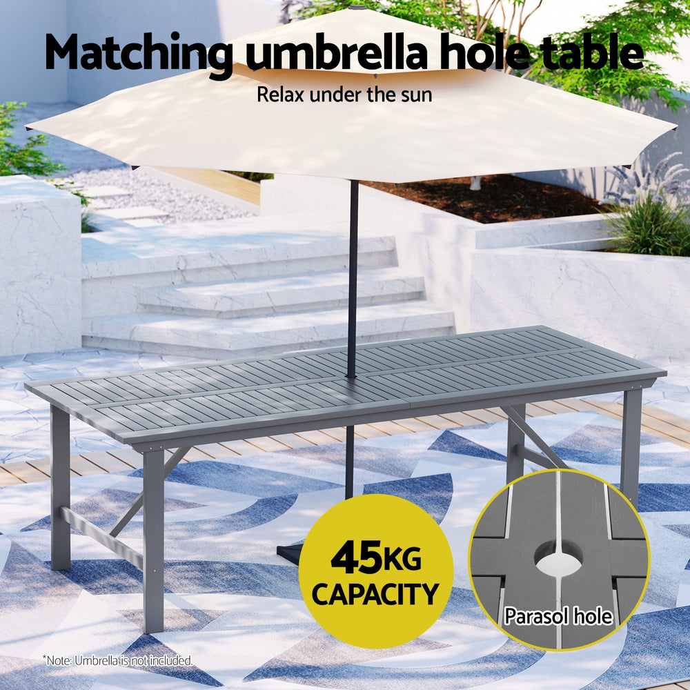 5pcs Outdoor Furniture Dining Set Chair Table Patio Acacia Wood 6 Seater