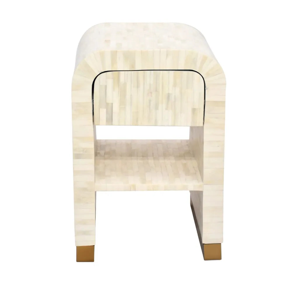 Makayla 40x60cm Bedside Table - Ivory