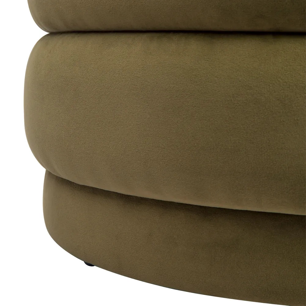 Demi Stool - Olive Velvet