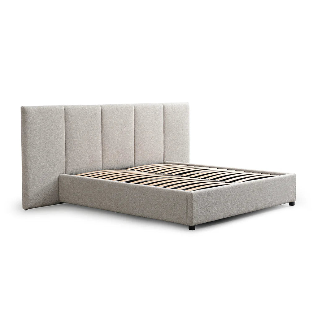 Vega Grey King Bed Frame with Storage