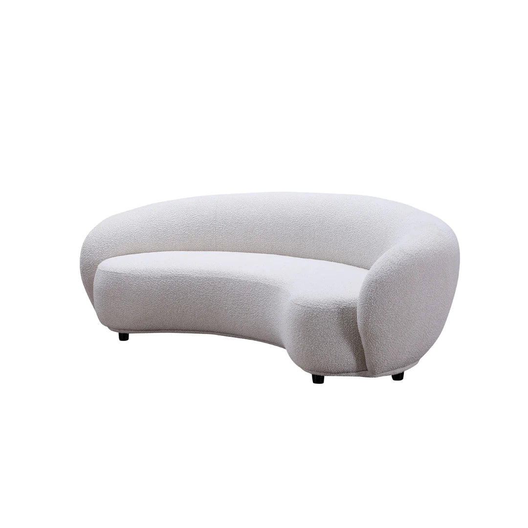 Curvo 3 Seater Boucle Sofa - Premium Ivory