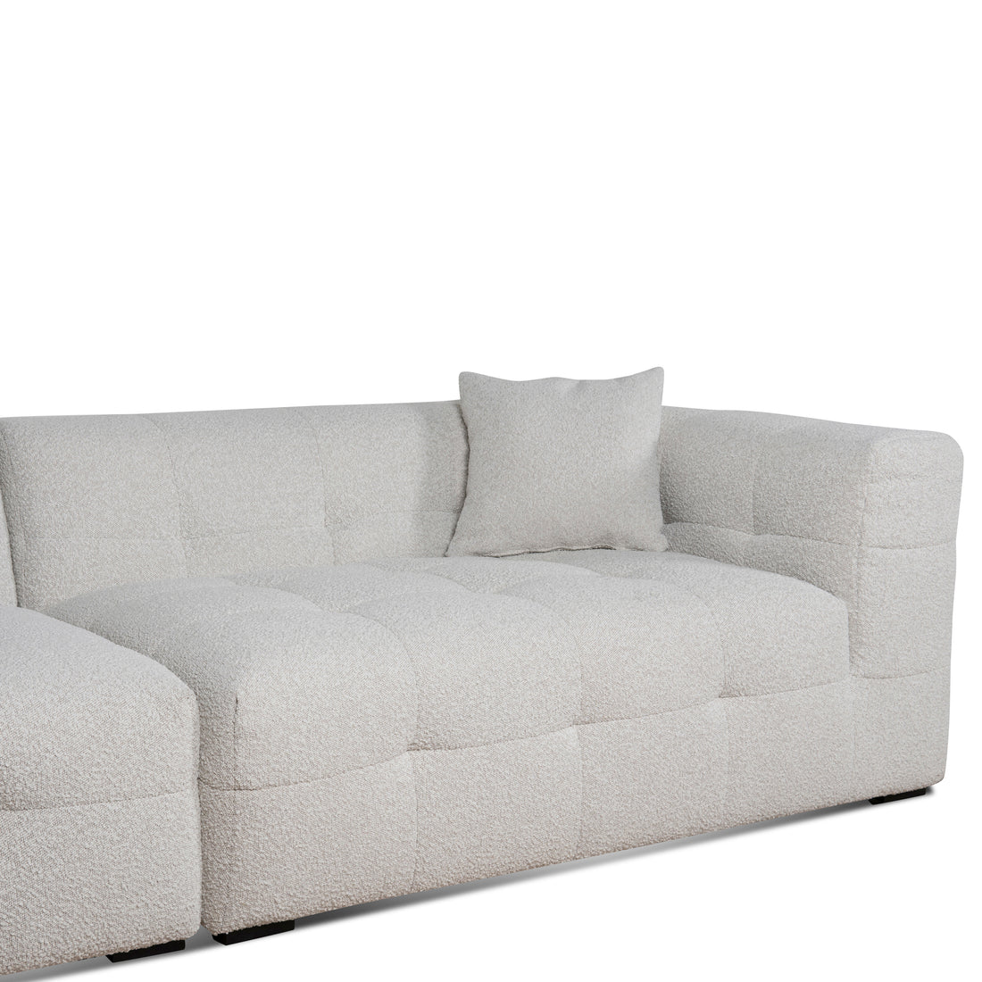 Clara 4 Seater Left Chaise Sofa - Pearl Boucle