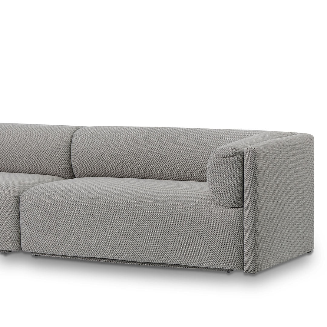 Zeus 4 Seater Fabric Sofa - Grey