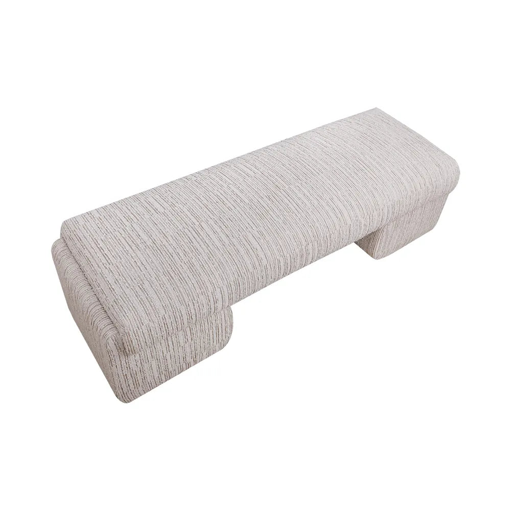 Cream bench ottoman 