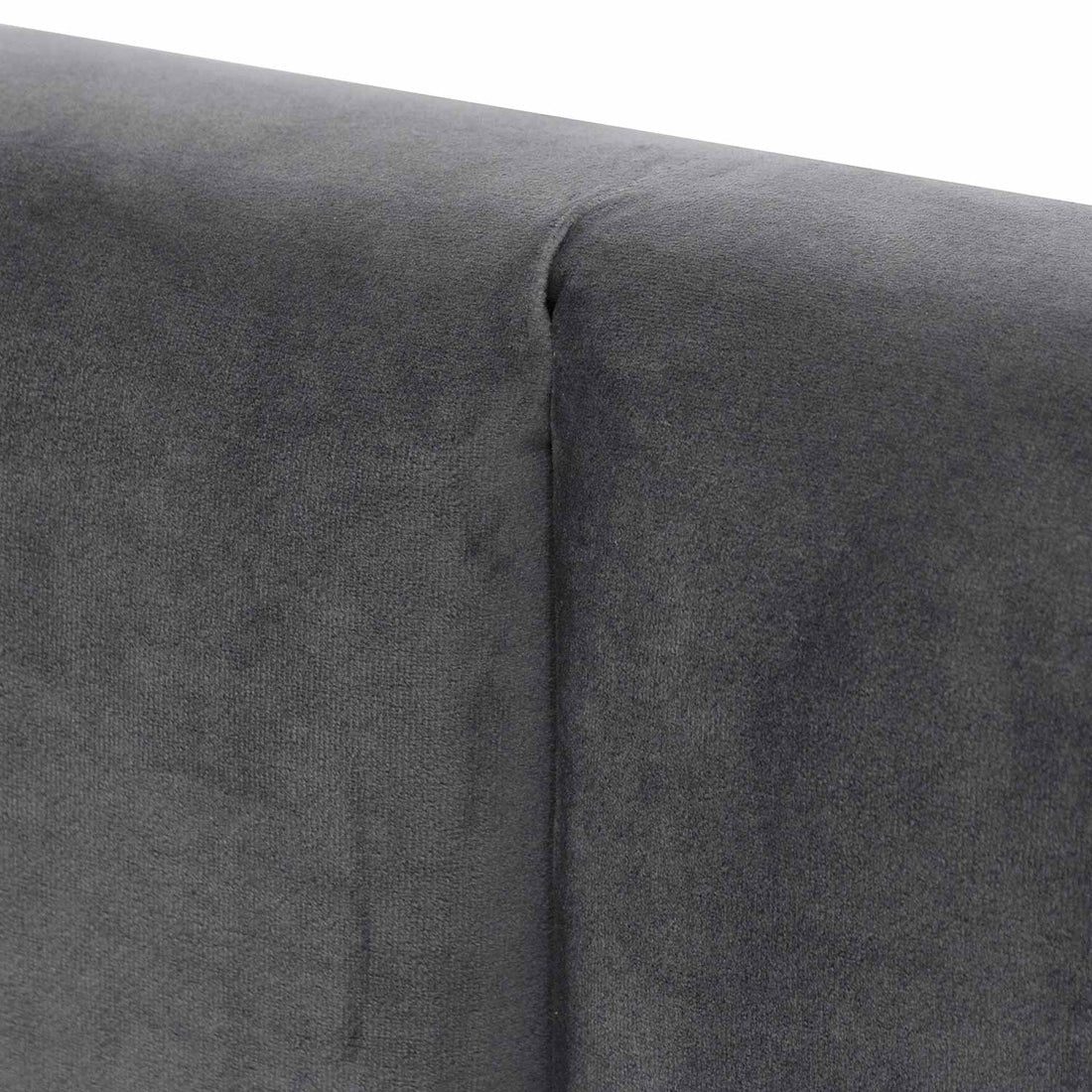 Vega Charcoal Velvet King Bed Frame with Storage